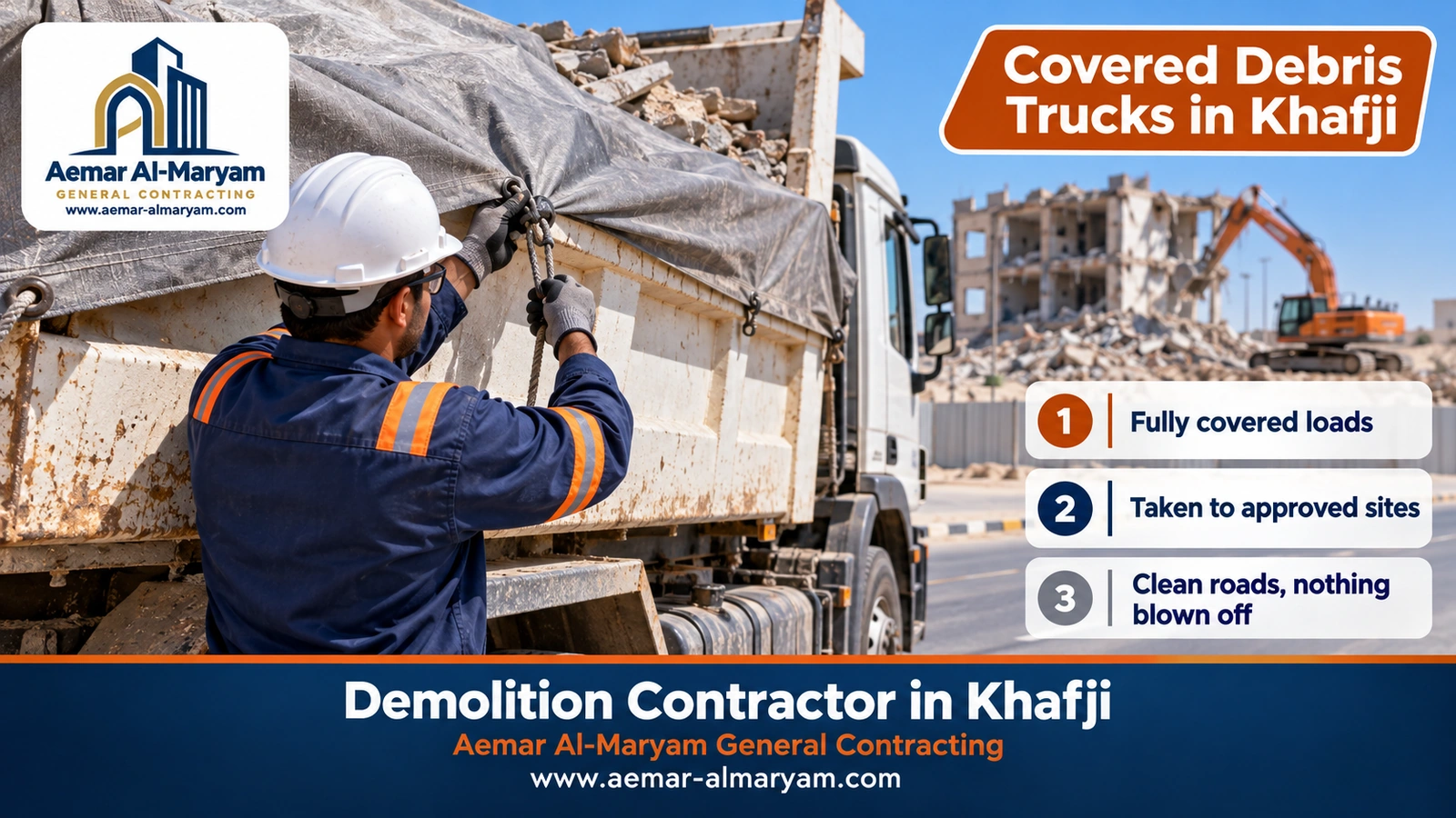 Covered Debris Trucks in Khafji