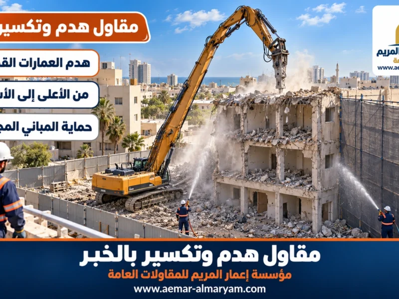 مقاول هدم وتكسير بالخبر