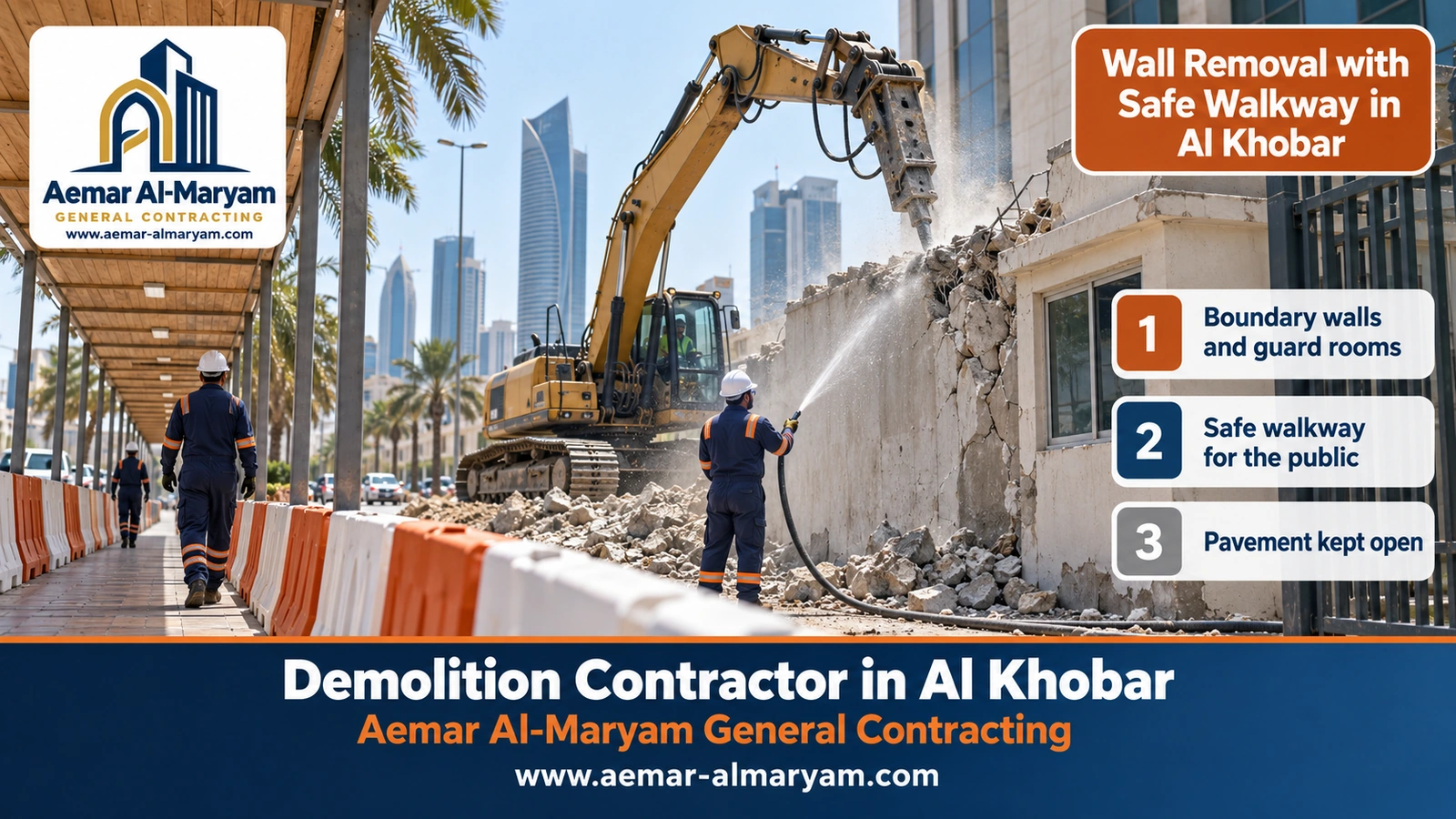 Wall Removal with Safe Walkway in Al Khobar