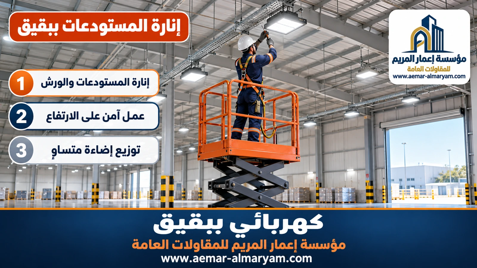 إنارة المستودعات ببقيق