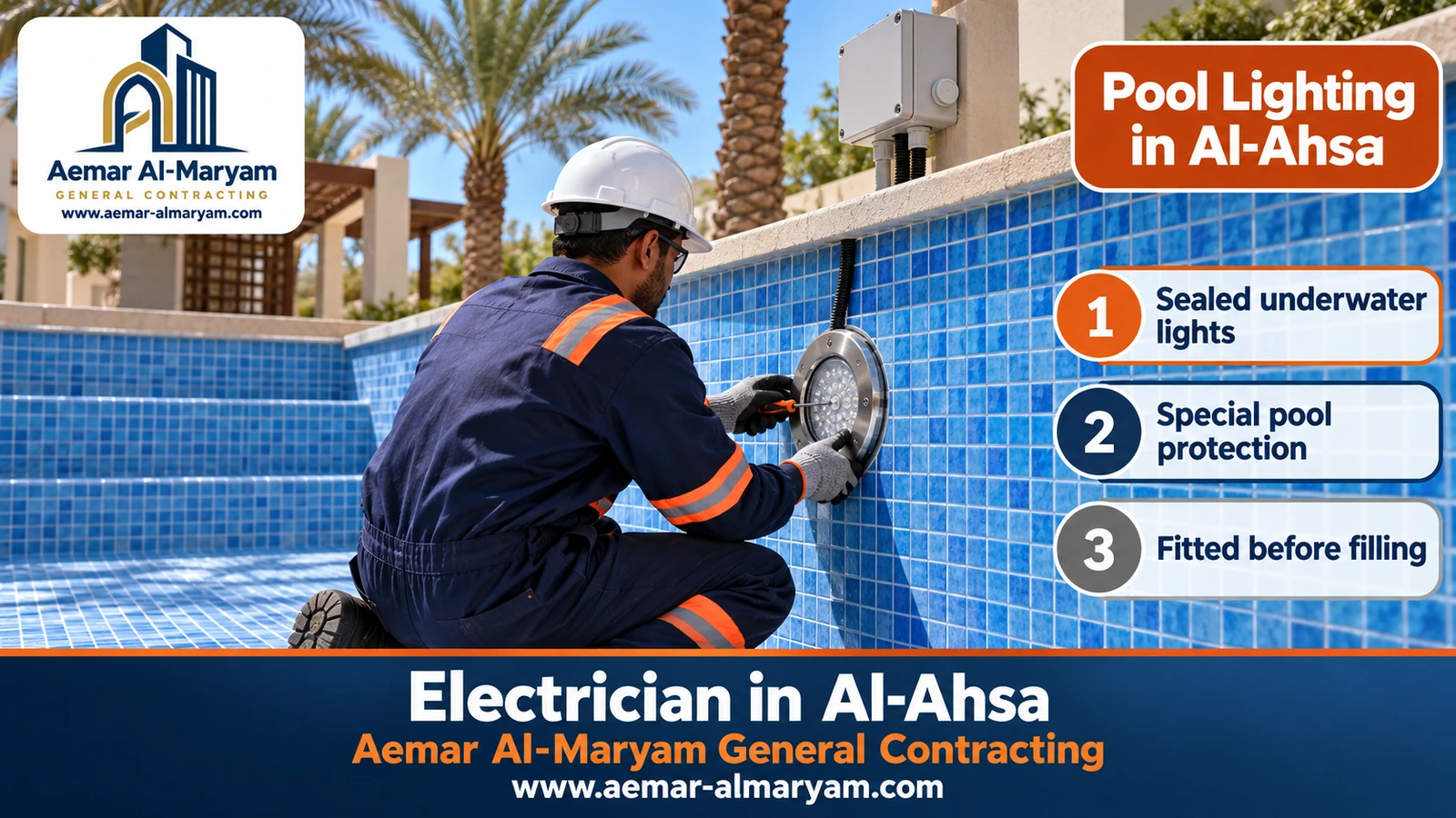 Pool Lighting in Al-Ahsa