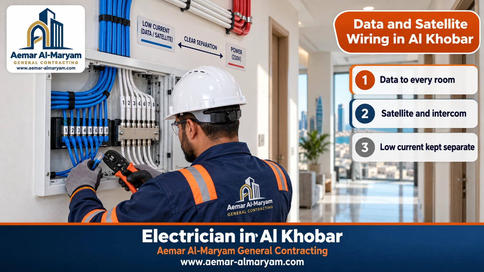 Data and Satellite Wiring in Al Khobar