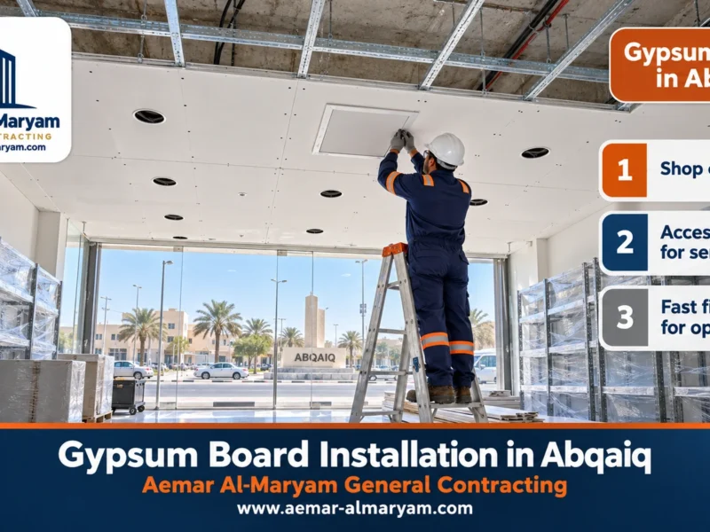 Gypsum Board Installation in Abqaiq