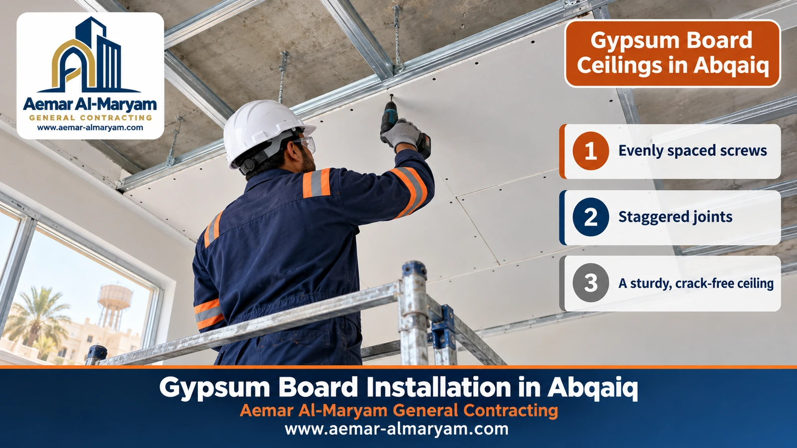 Gypsum Board Ceilings in Abqaiq