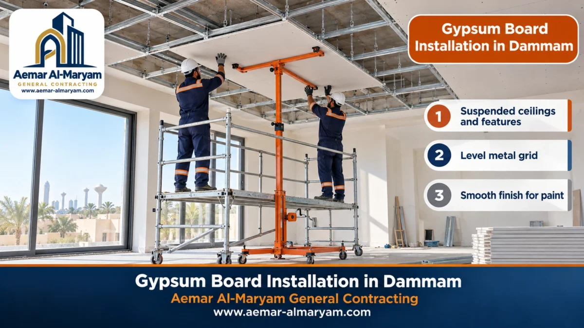 Gypsum Board Installation in Dammam