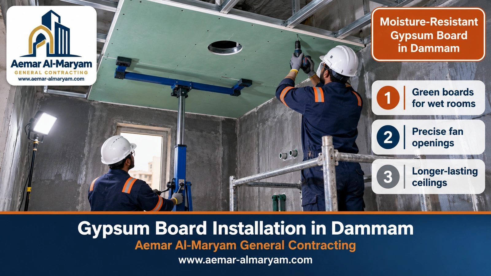 Moisture-Resistant Gypsum Board in Dammam