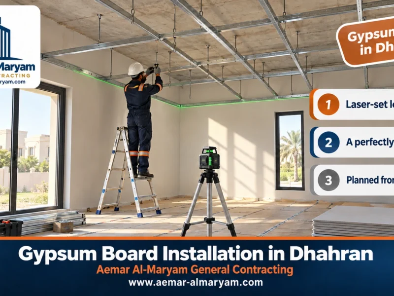 Gypsum Board Installation in Dhahran