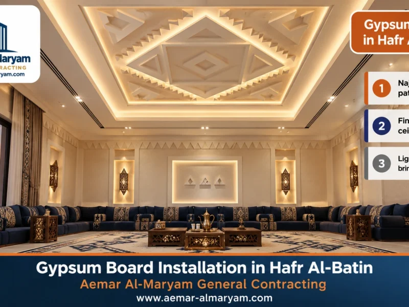 Gypsum Board Installation in Hafr Al-Batin
