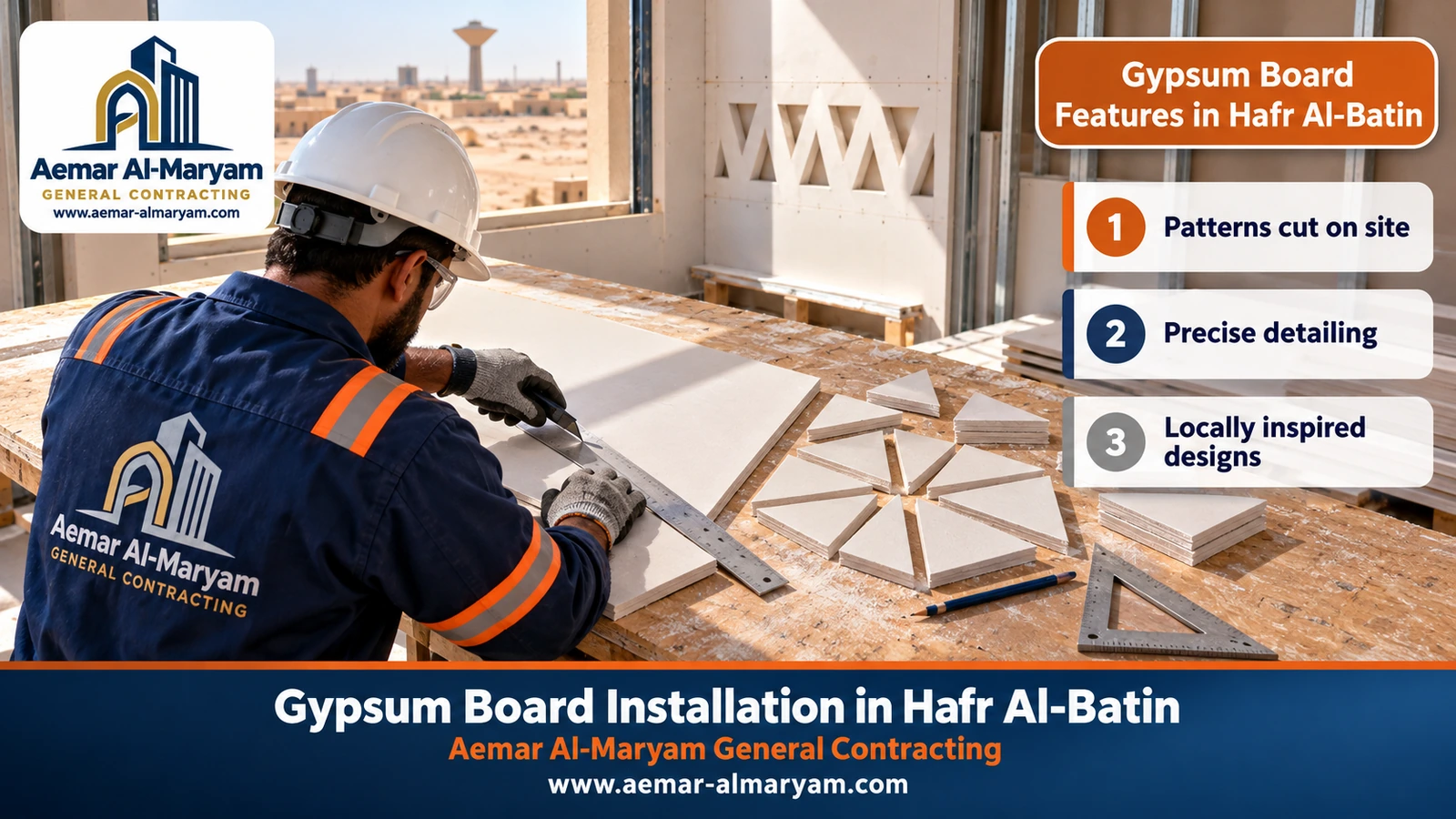 Gypsum Board Features in Hafr Al-Batin