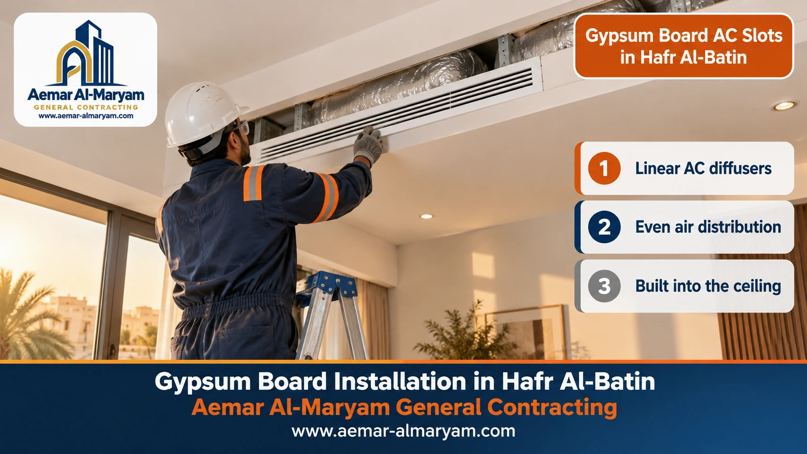 Gypsum Board AC Slots in Hafr Al-Batin