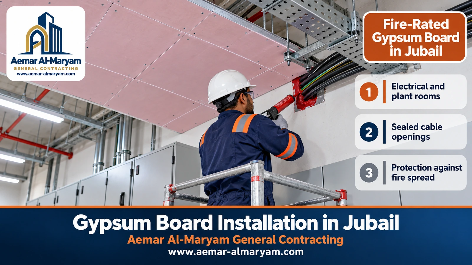Fire-Rated Gypsum Board in Jubail