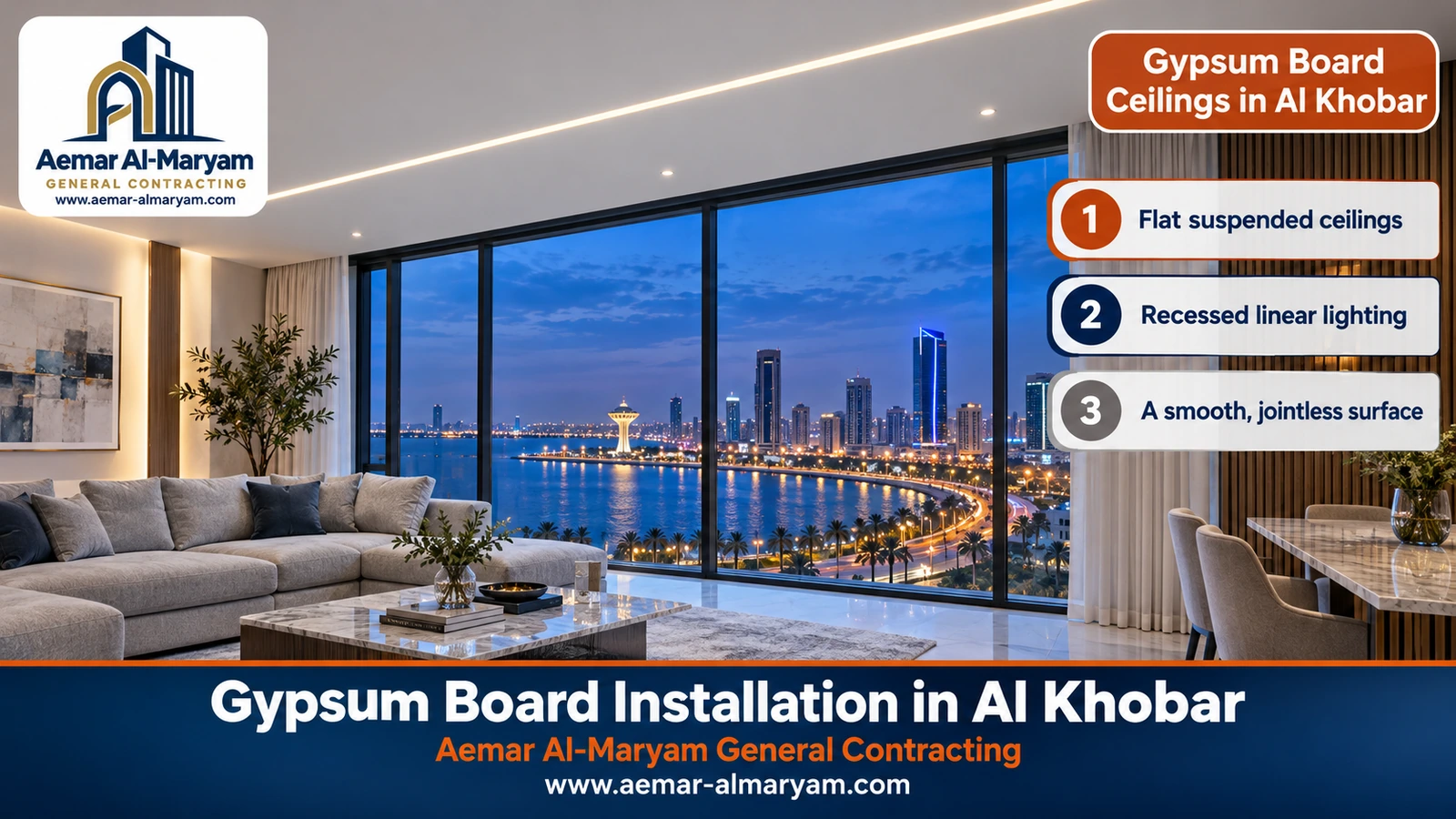 Gypsum Board Ceilings in Al Khobar
