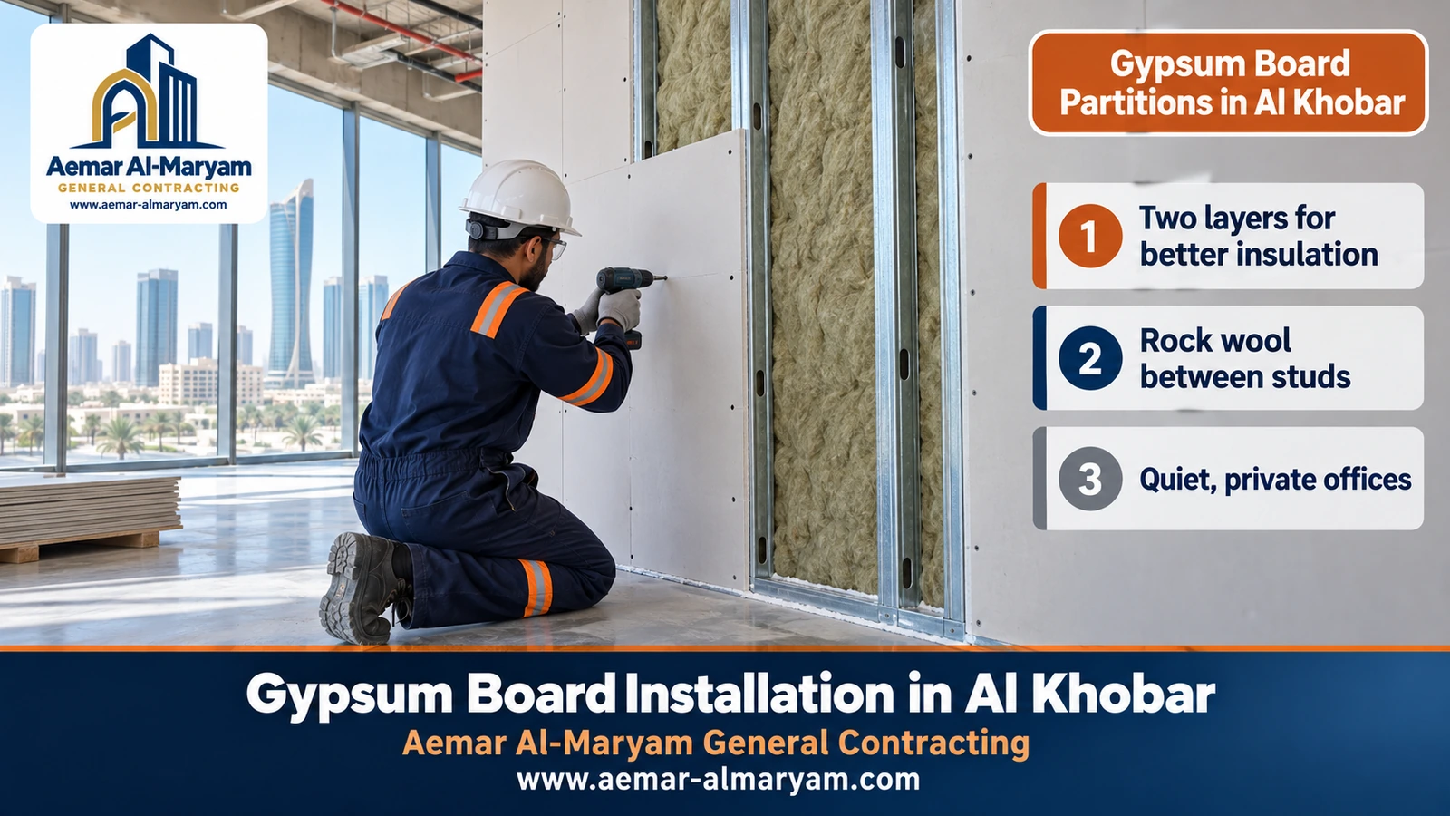 Gypsum Board Partitions in Al Khobar