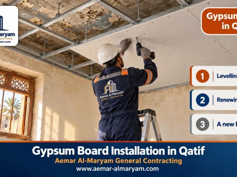 Gypsum Board Installation in Qatif