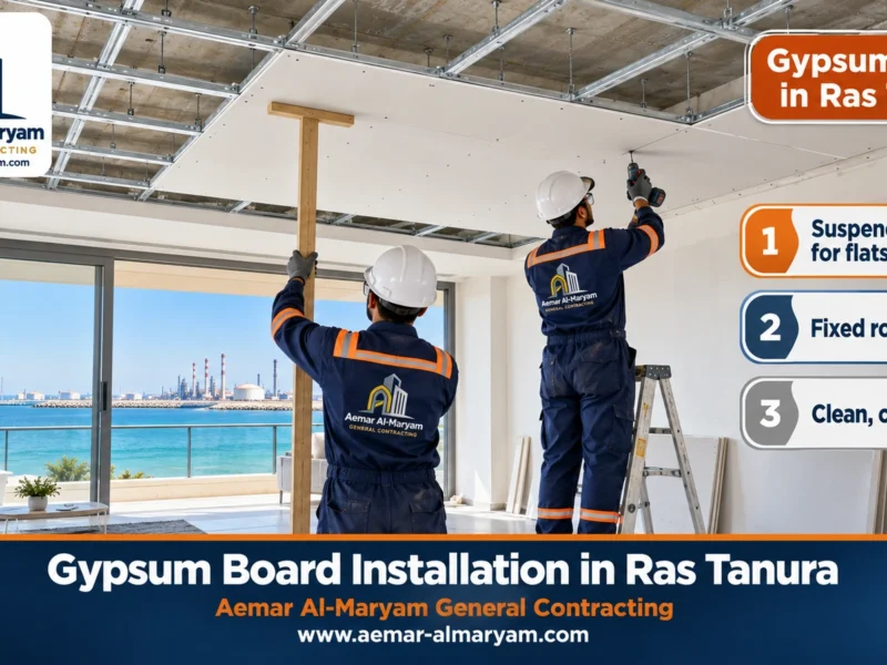 Gypsum Board Installation in Ras Tanura