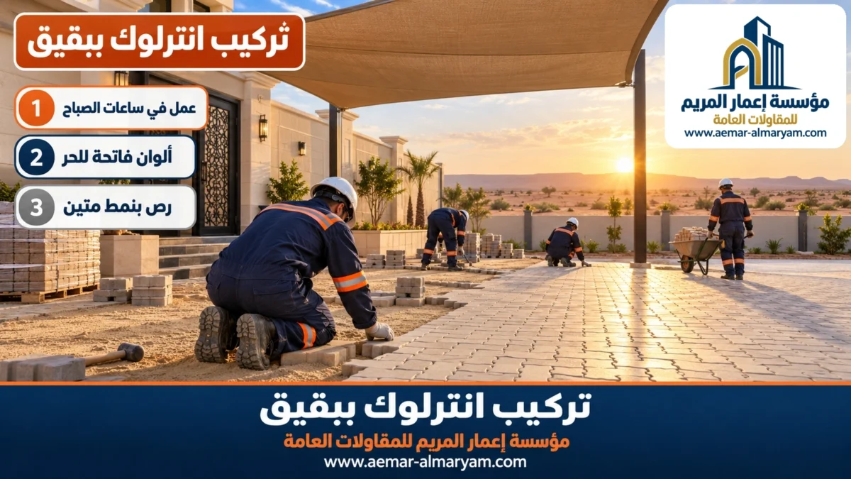 تركيب انترلوك ببقيق