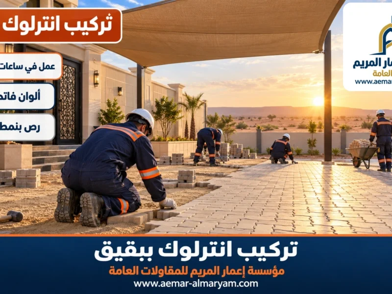 تركيب انترلوك ببقيق
