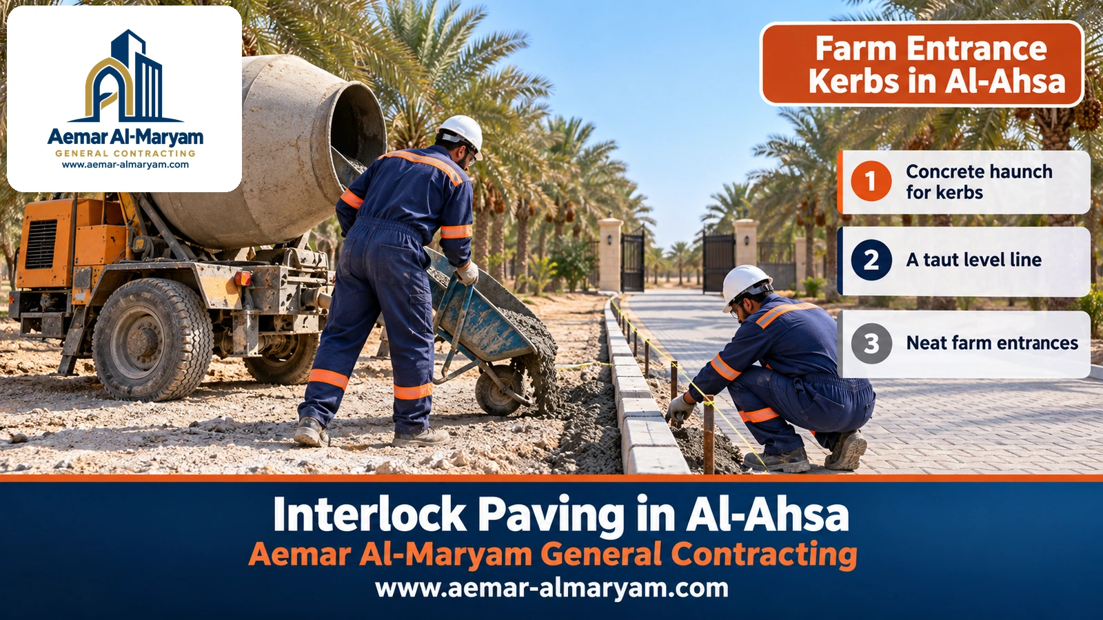 Farm Entrance Kerbs in Al-Ahsa