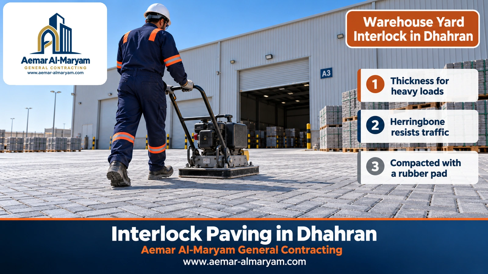 Warehouse Yard Interlock in Dhahran
