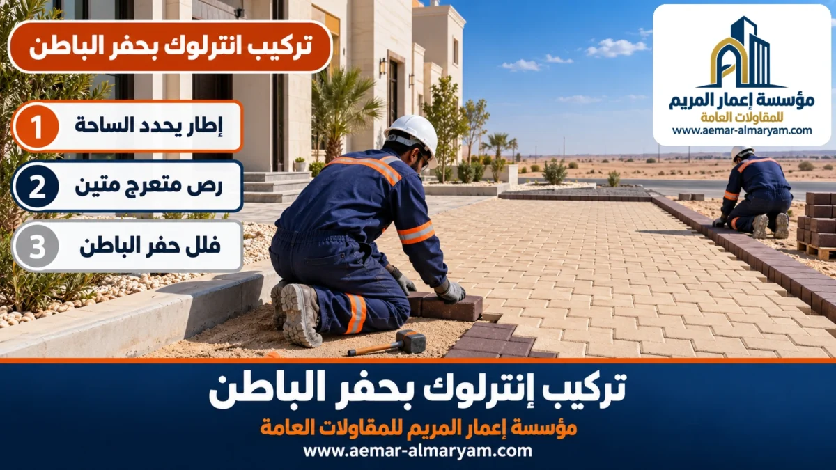 تركيب انترلوك بحفر الباطن