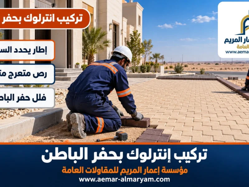تركيب انترلوك بحفر الباطن