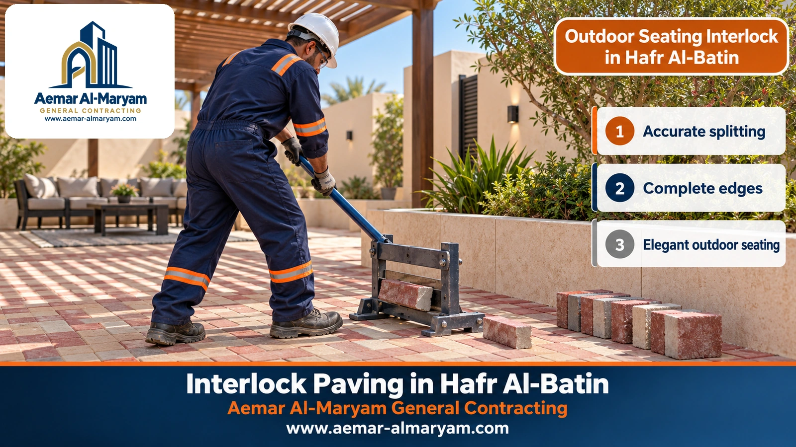 Outdoor Seating Interlock in Hafr Al-Batin