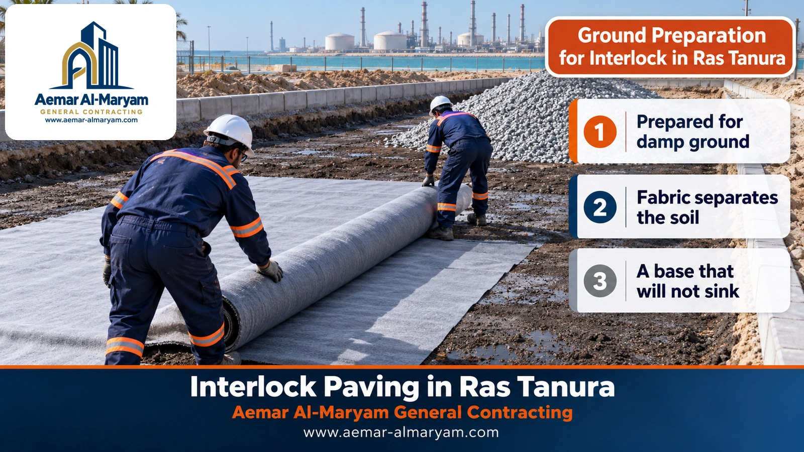 Ground Preparation for Interlock in Ras Tanura