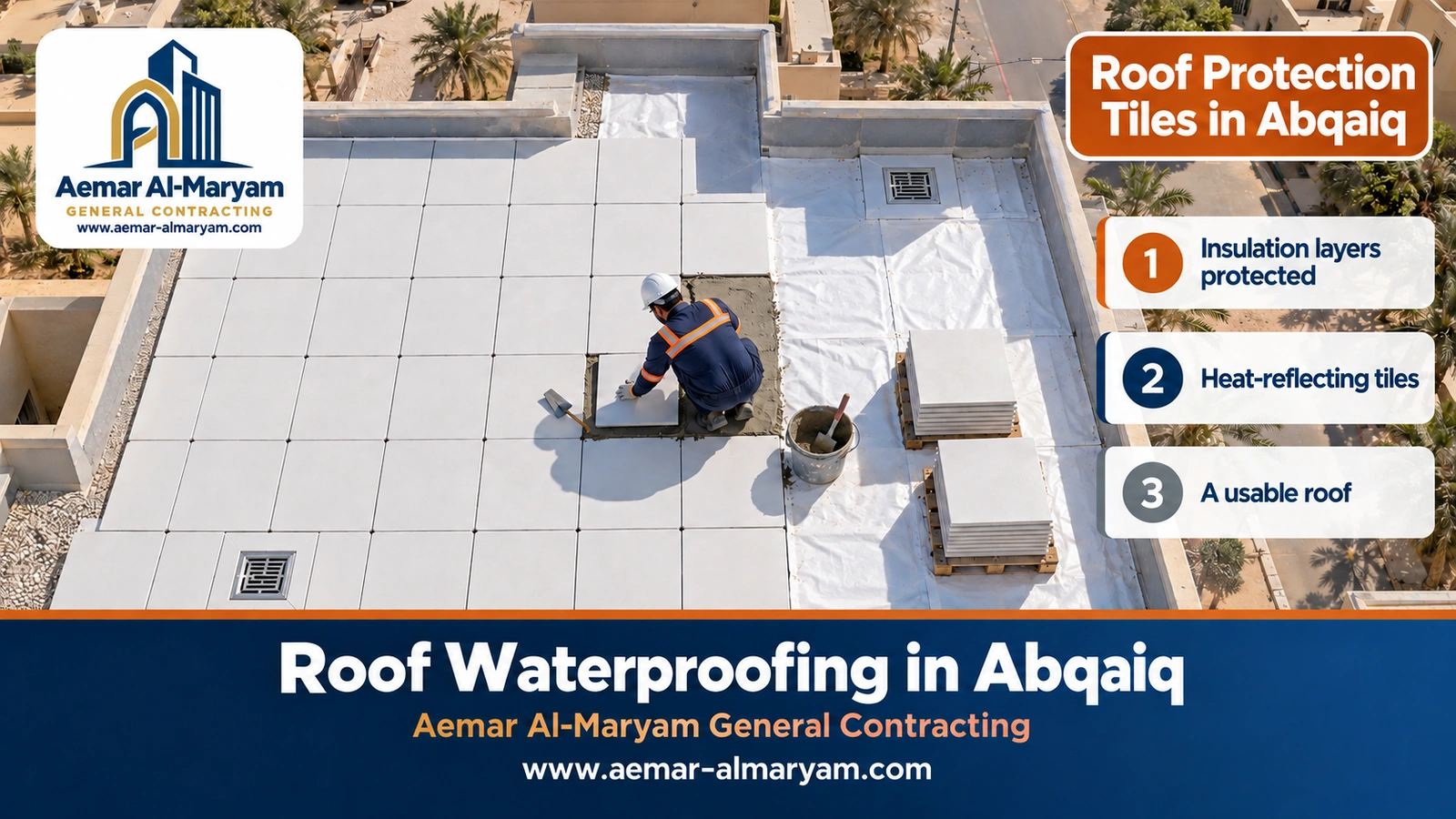 Roof Protection Tiles in Abqaiq