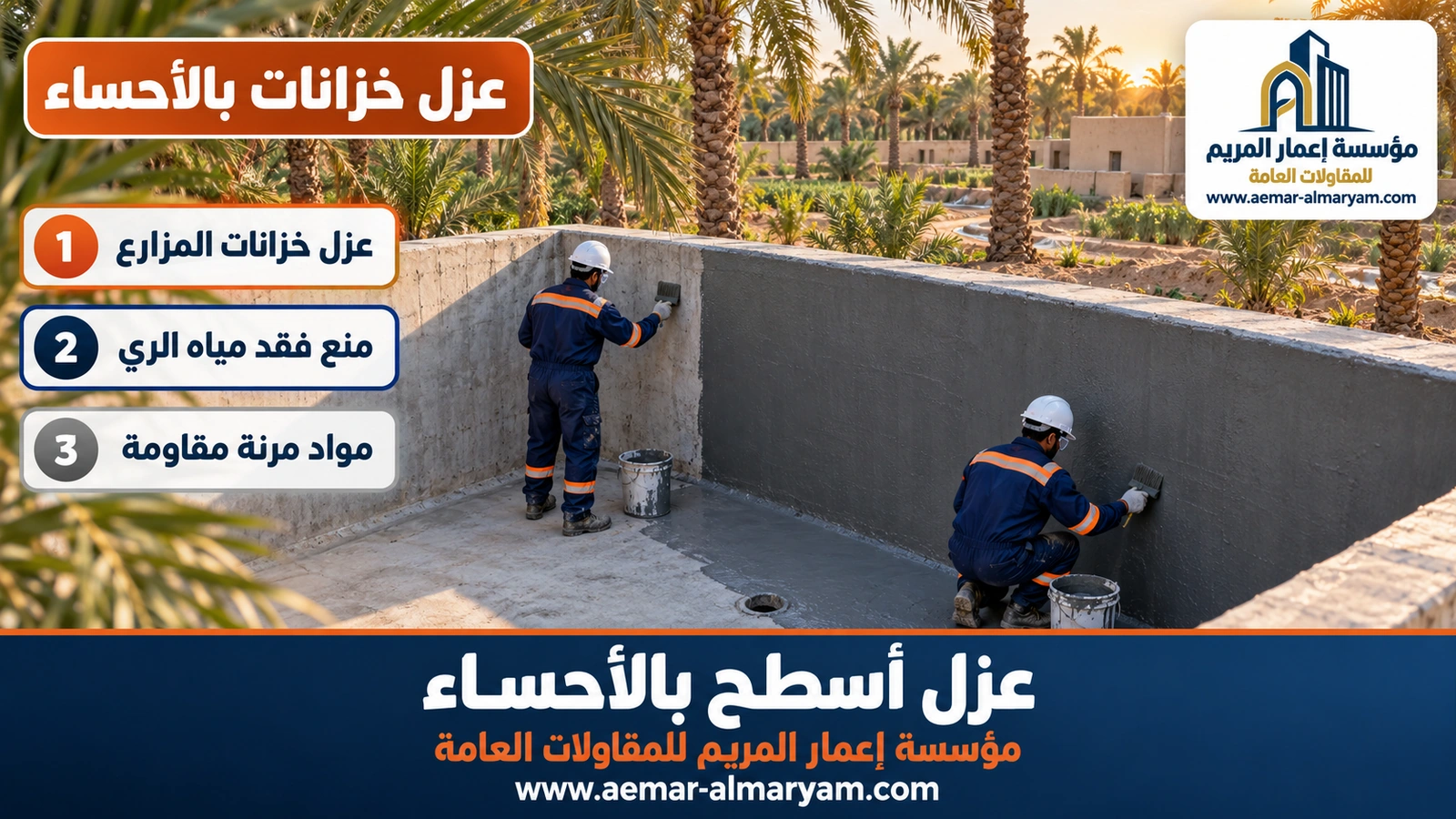 عزل خزانات بالأحساء
