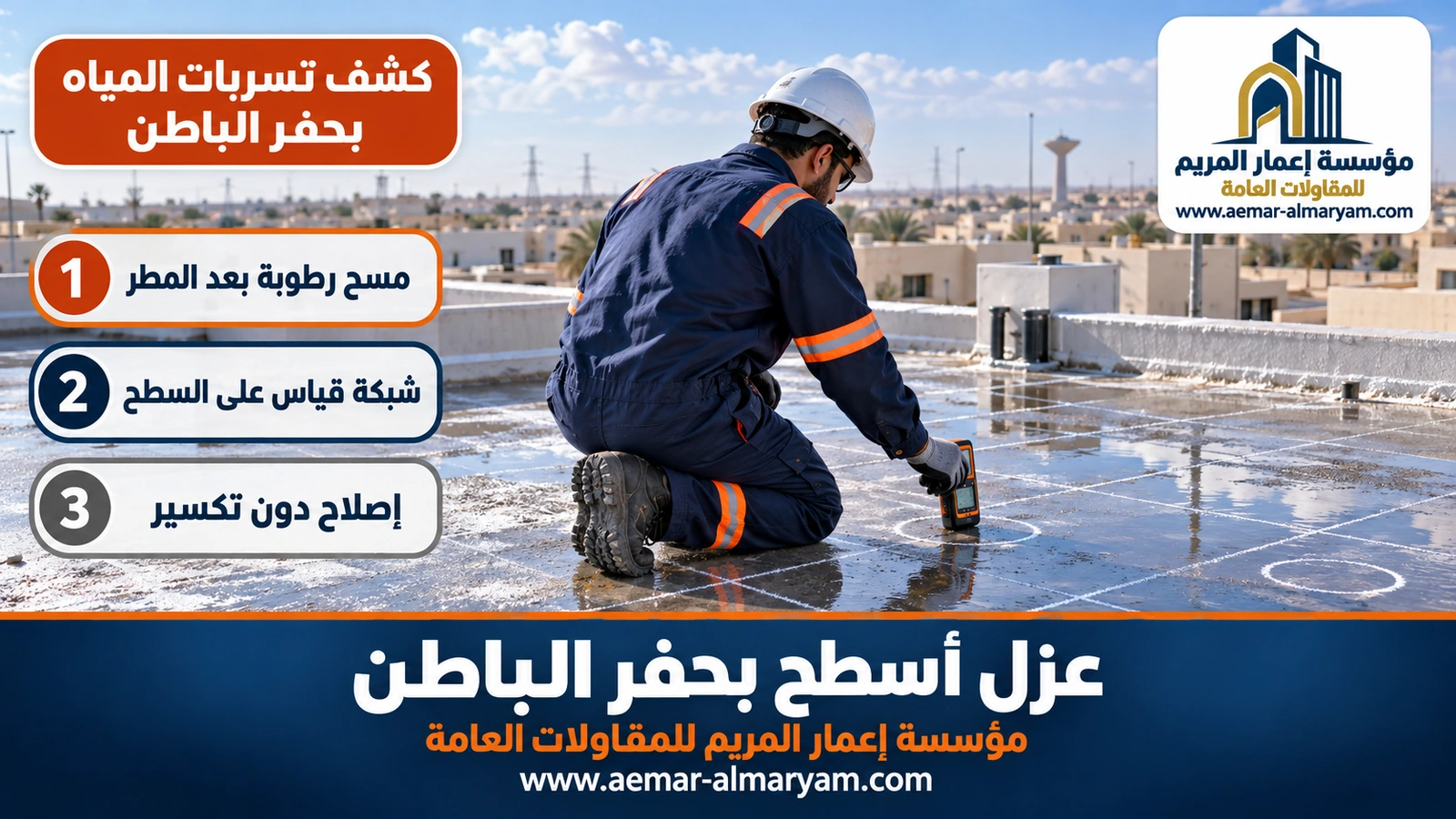 كشف تسربات المياه بحفر الباطن