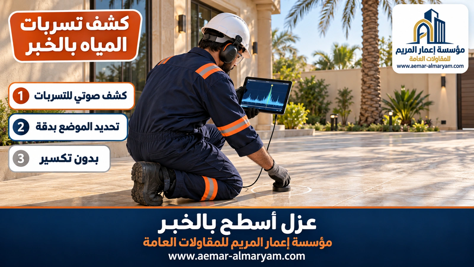 كشف تسربات المياه بالخبر