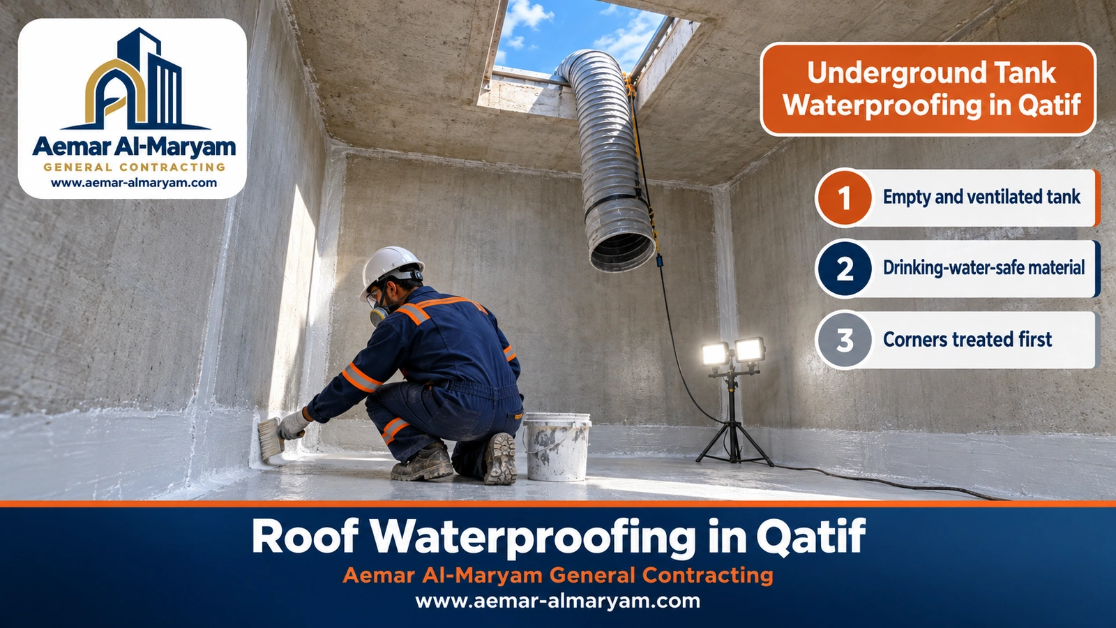Underground Tank Waterproofing in Qatif
