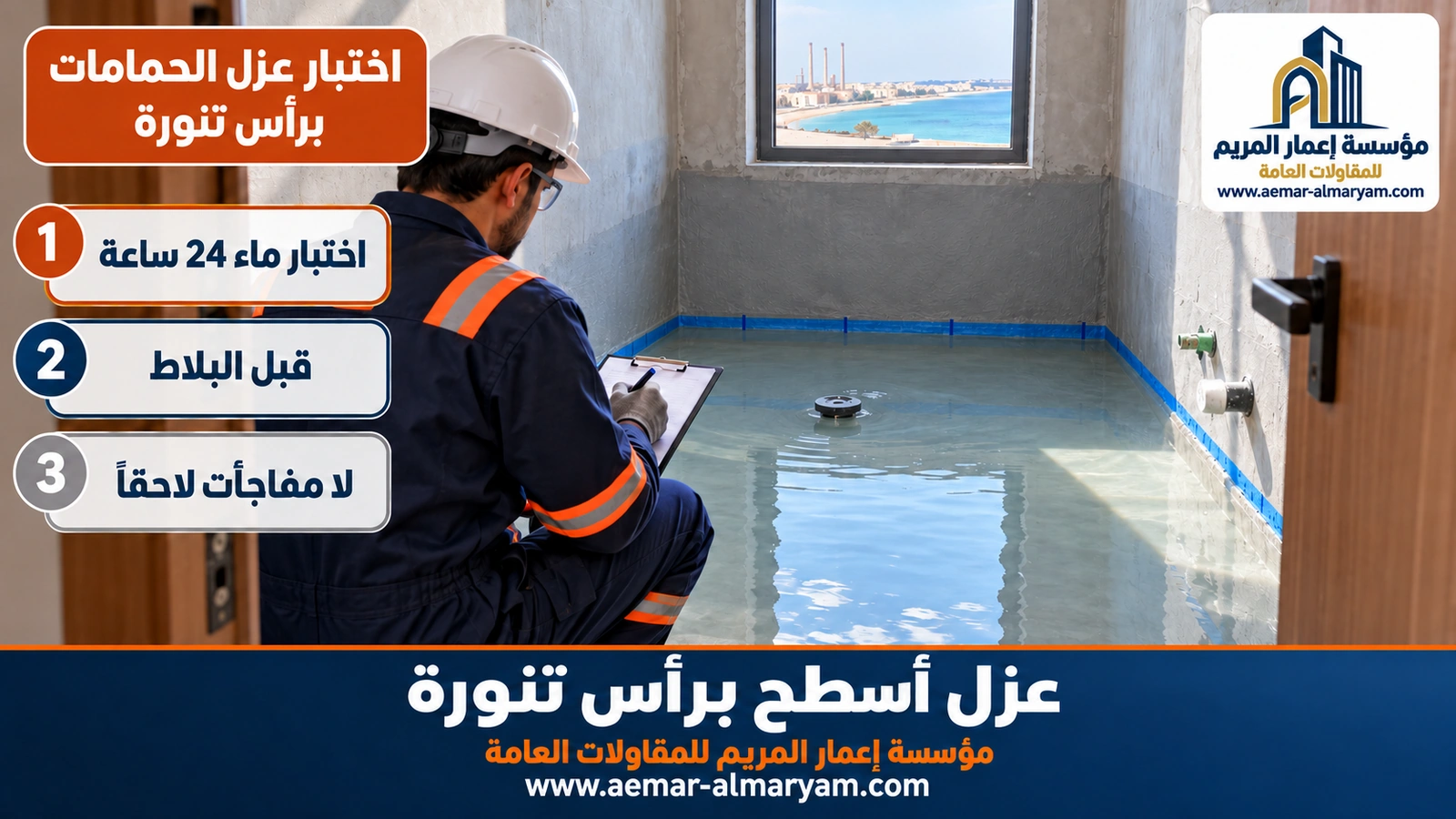 اختبار عزل الحمامات برأس تنورة