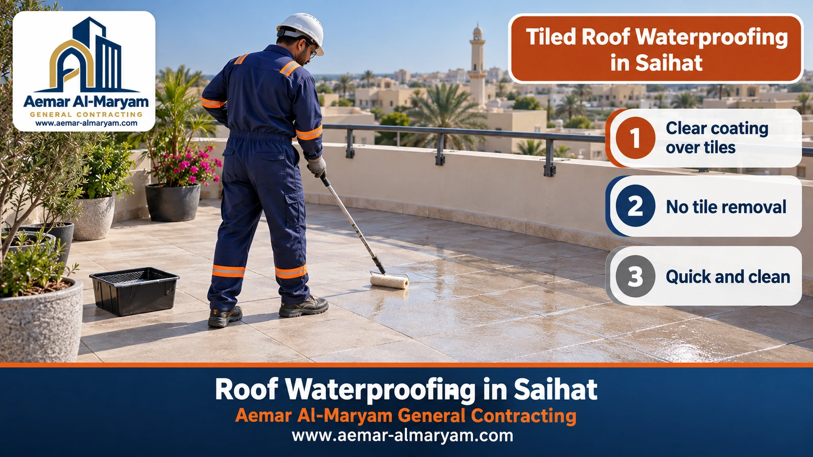 Tiled Roof Waterproofing in Saihat
