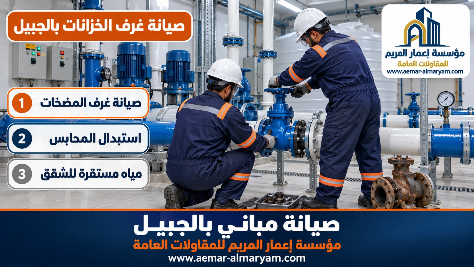 صيانة غرف الخزانات بالجبيل