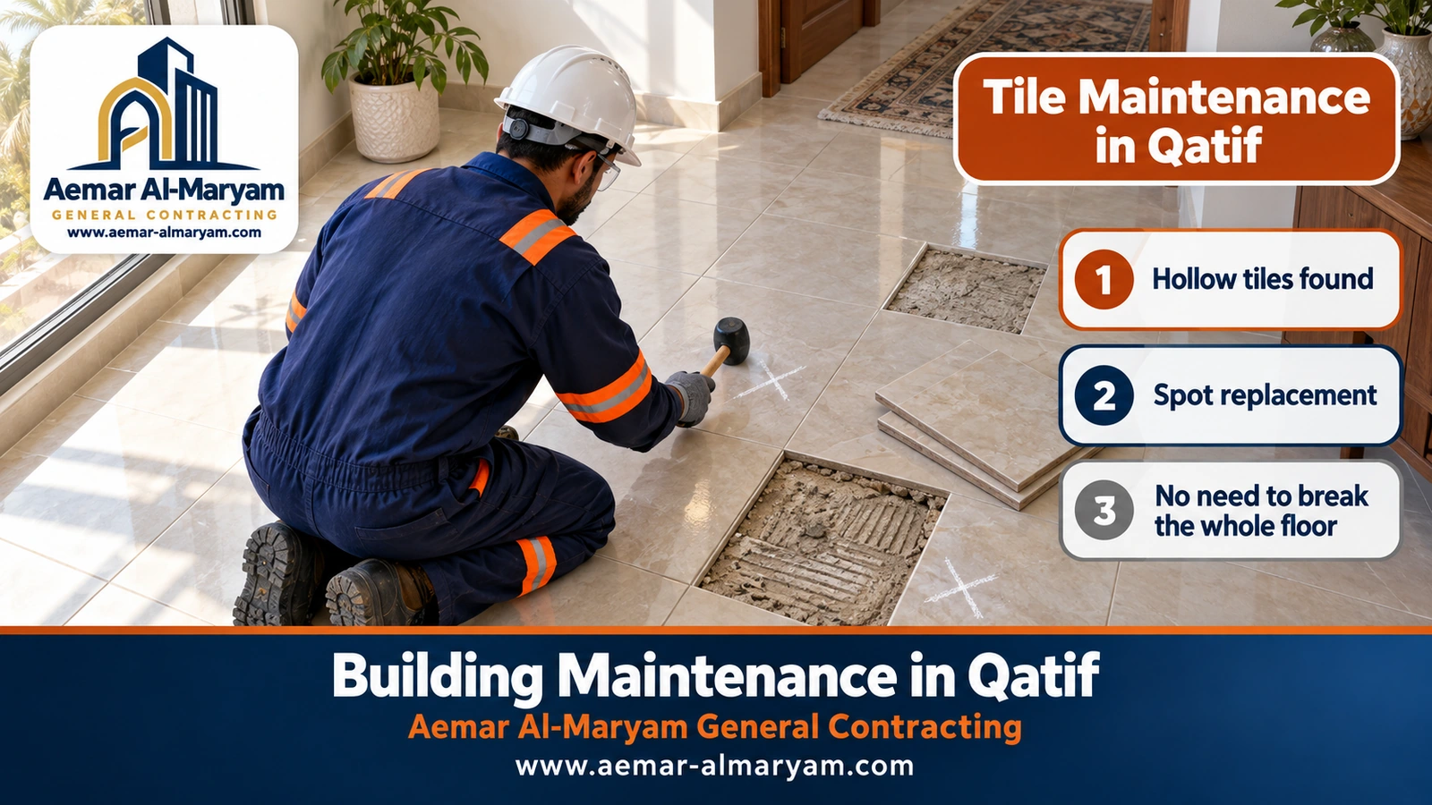 Hollow tile repair in Qatif