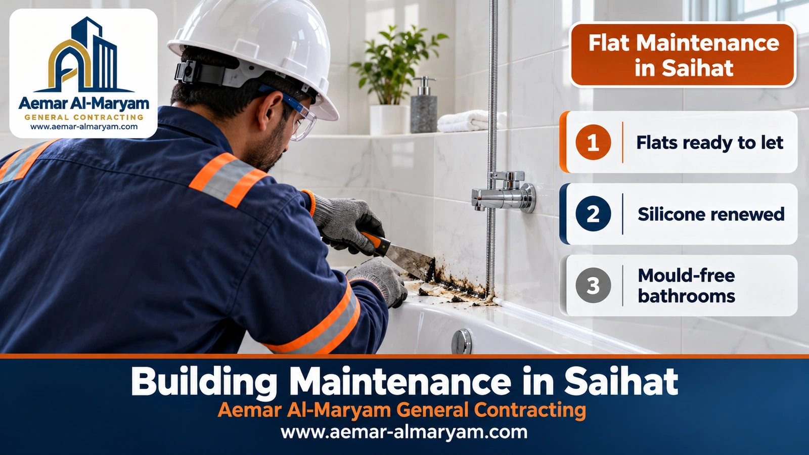 Preparing a flat for new tenants in Saihat