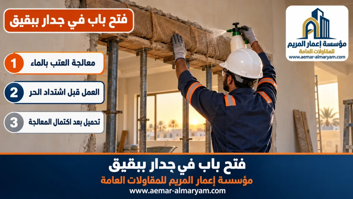 فتح باب في جدار ببقيق