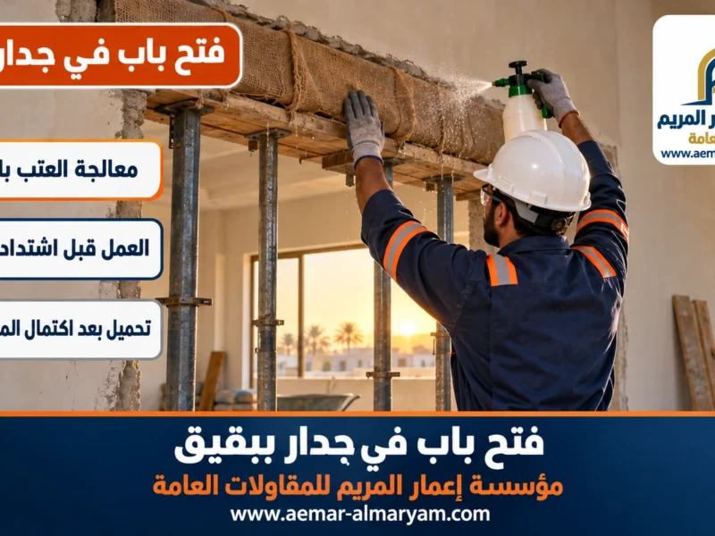 فتح باب في جدار ببقيق