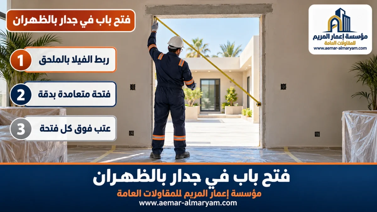 فتح باب في جدار بالظهران