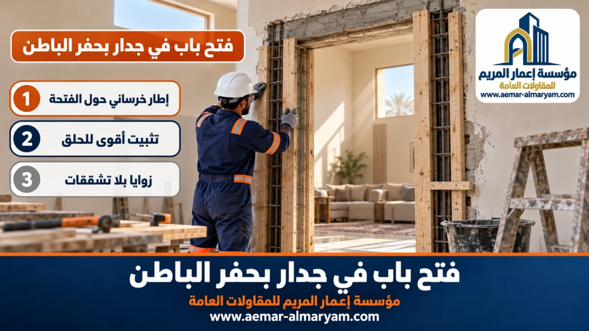 فتح باب في جدار بحفر الباطن