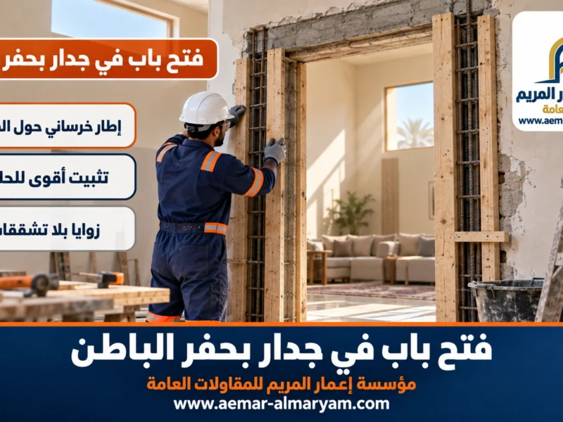 فتح باب في جدار بحفر الباطن