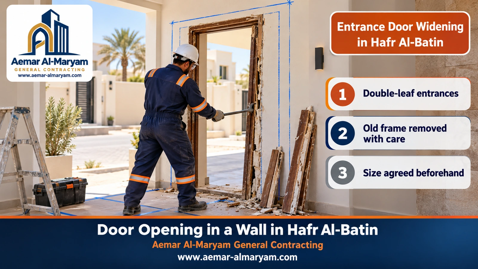 Entrance Door Widening in Hafr Al-Batin