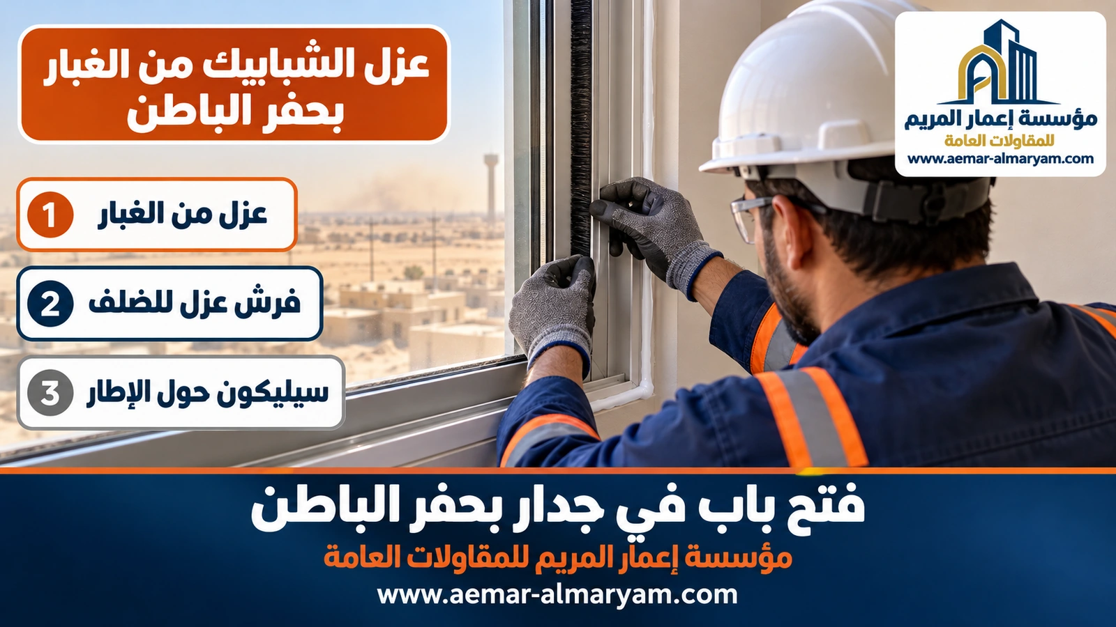 عزل الشبابيك من الغبار بحفر الباطن