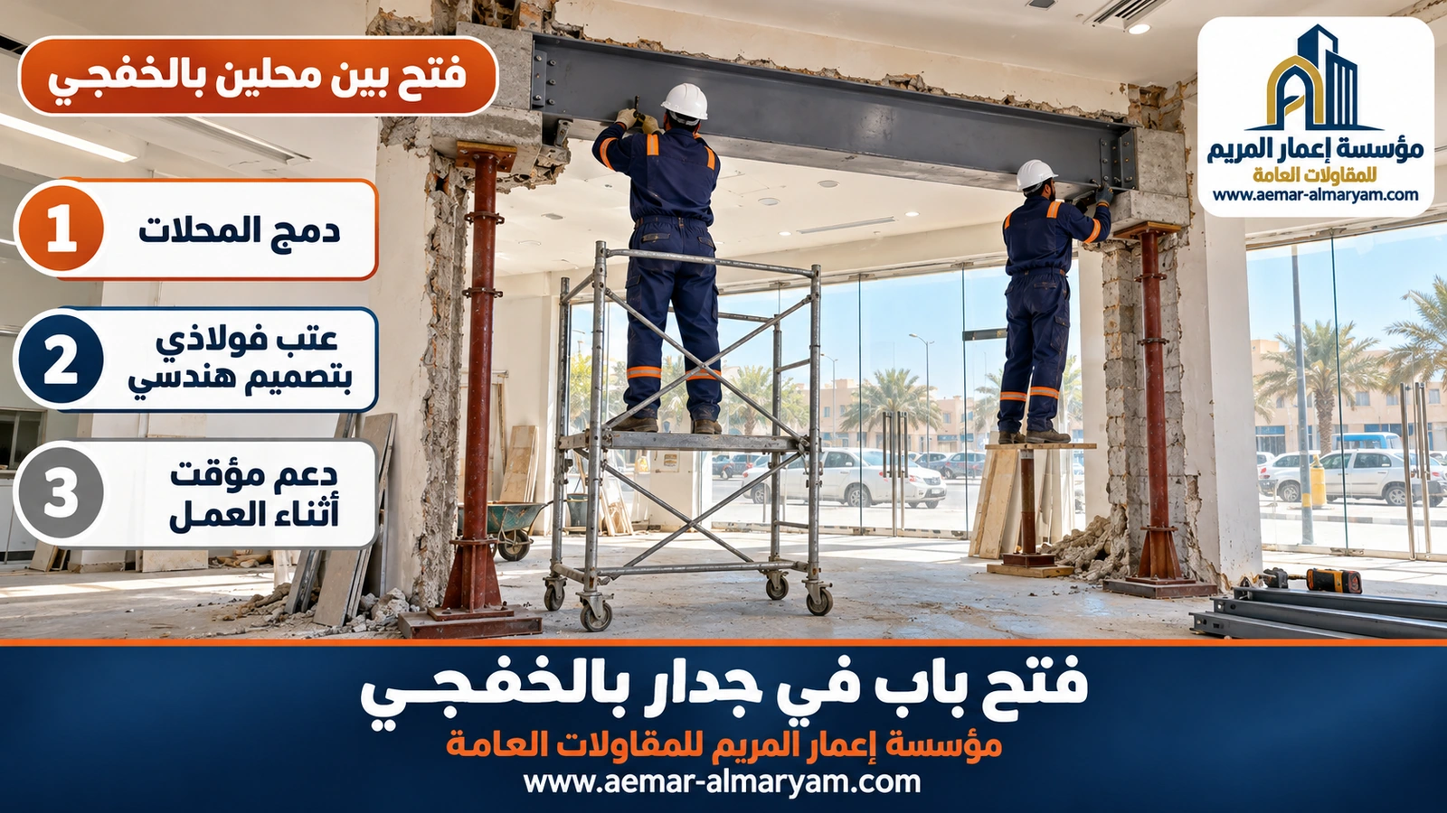 فتح بين محلين بالخفجي
