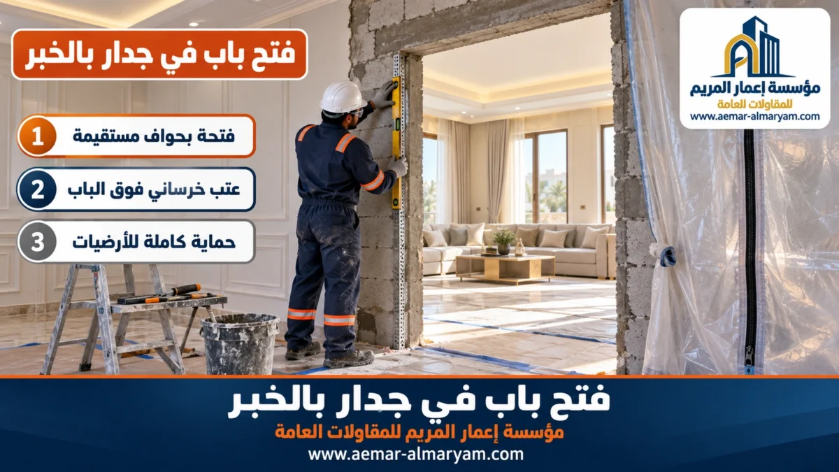فتح باب في جدار بالخبر