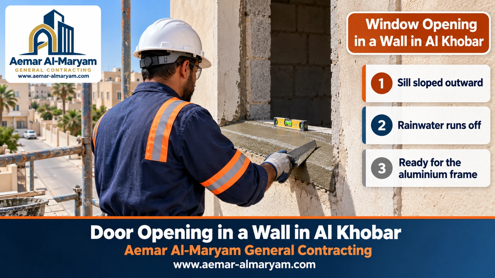 Window Opening in a Wall in Al Khobar