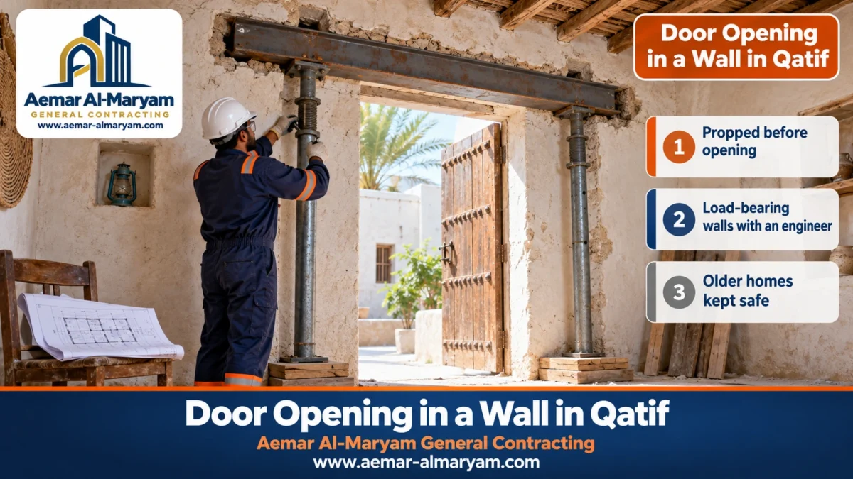 Door Opening in a Wall in Qatif