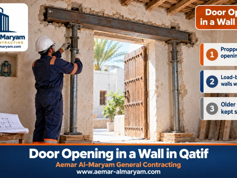 Door Opening in a Wall in Qatif