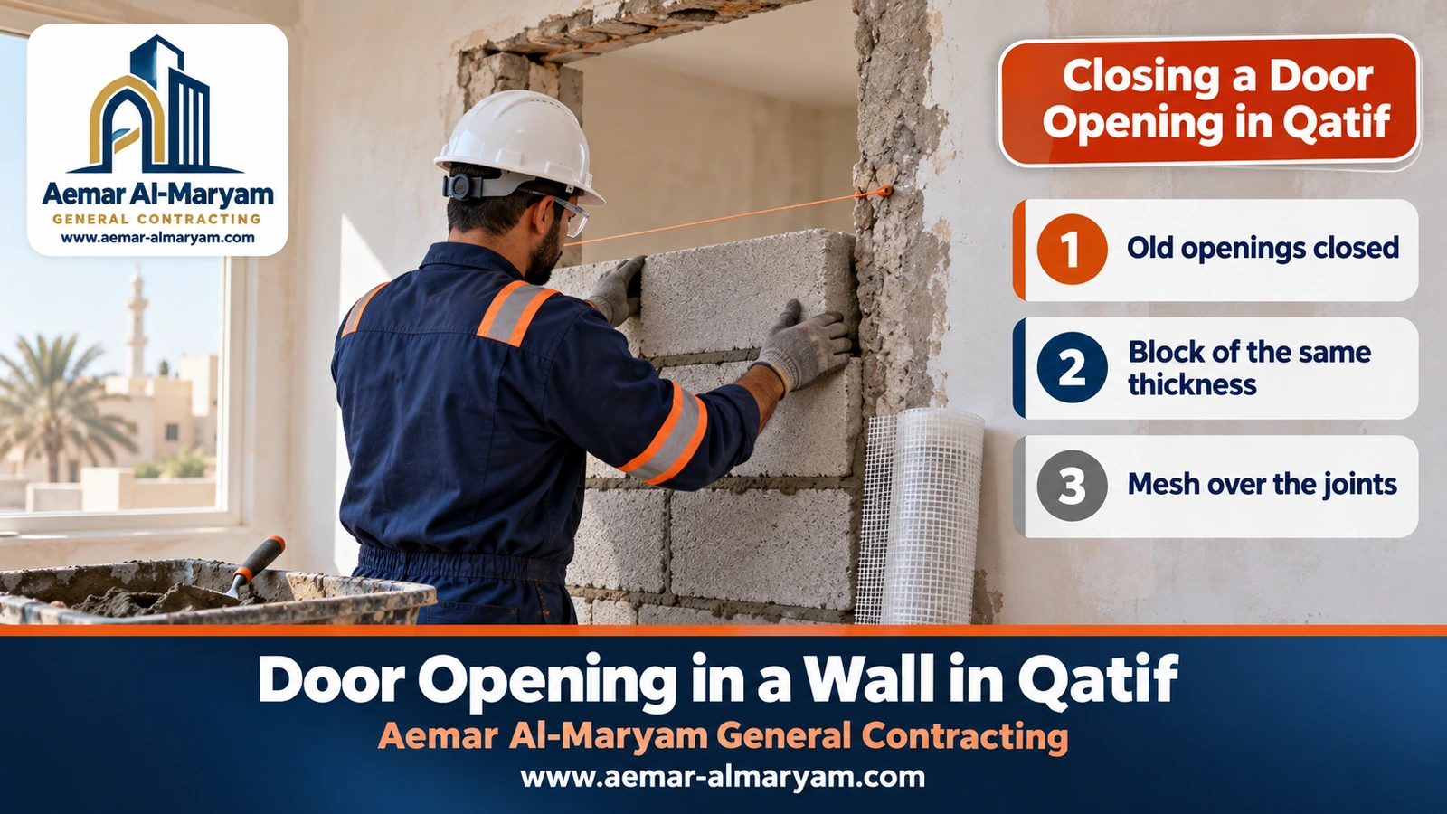 Closing a Door Opening in Qatif